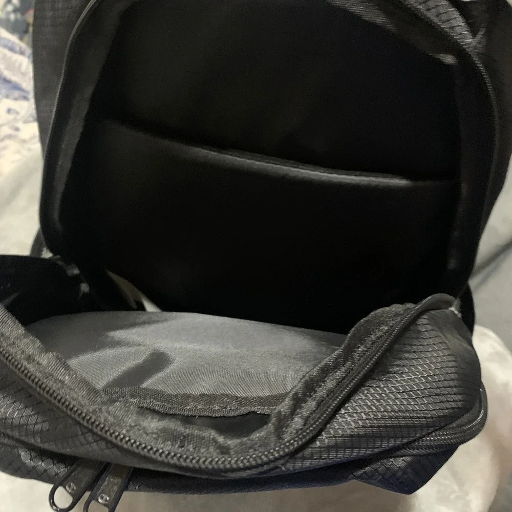 Champion Authentic Gray Black Ripstop Backpack School Travel Bag NWT